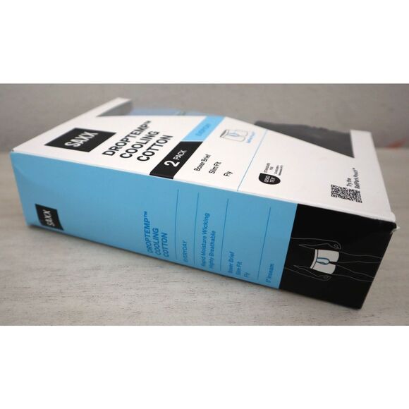 SAXX SXPP2W-SUK-960 Men’s Sz M Blue 2-Pk DropTemp Cooling Cotton Boxer Briefs - Picture 4 of 7